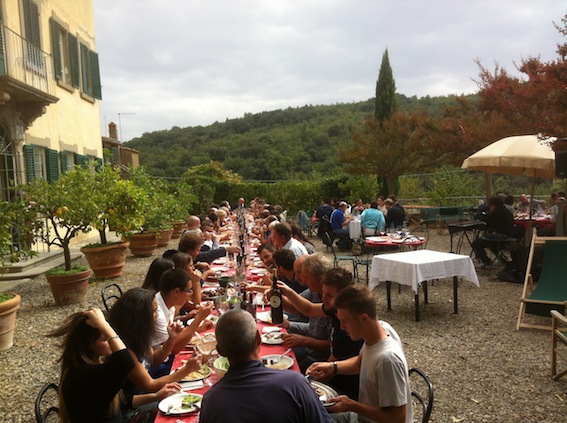 Petrolo wine harvest lunch