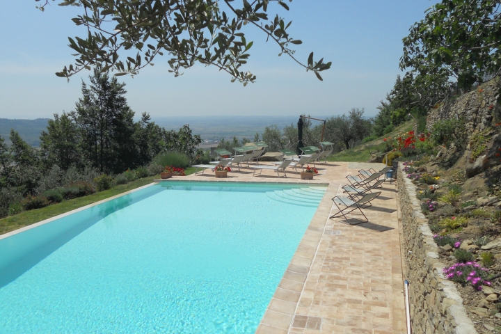 Casale in Cortona pool