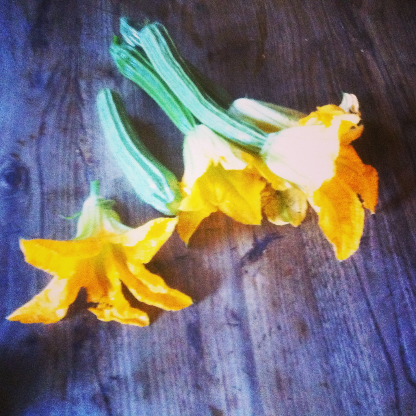 Fried courgette flowers from Olive's kitchen
